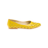 Pantofi Dama din Piele Naturala,Amelia,galbeni